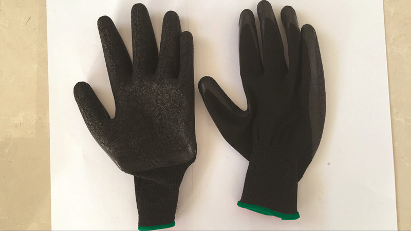 13G Polyester Shell Latex Palm Coated Safety Gloves