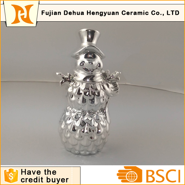 Plating Silver Christmas Snowman for Christams Decoration