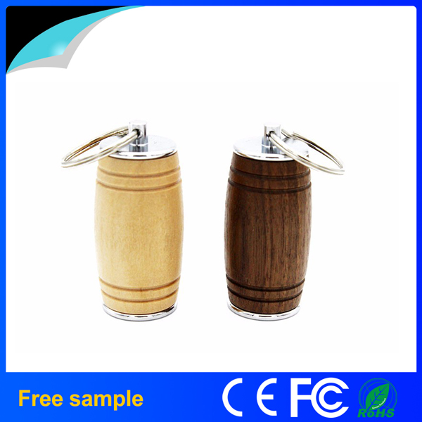 2016 Wholesale China Real Capacity Wood Wine Bucket Style 8GB USB Stick