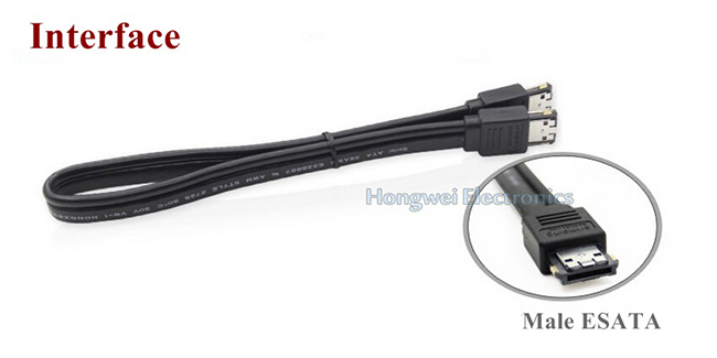 Perfessional 7p Male eSATA to Male eSATA Cable for Computer Hard Disk