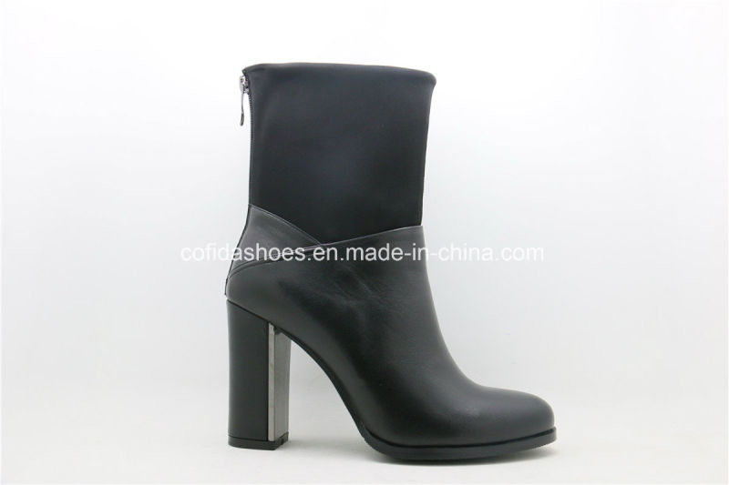 Newest High Heels Lady Fashion Leather Women Boots