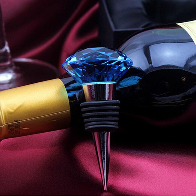 Crystal Dice Wine Bottle Stopper - Gift Boxed