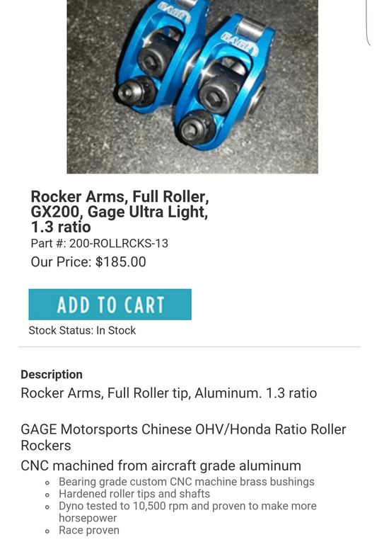 Rocker Arms, Full Roller Tip, Aluminum 1.3 Ratio