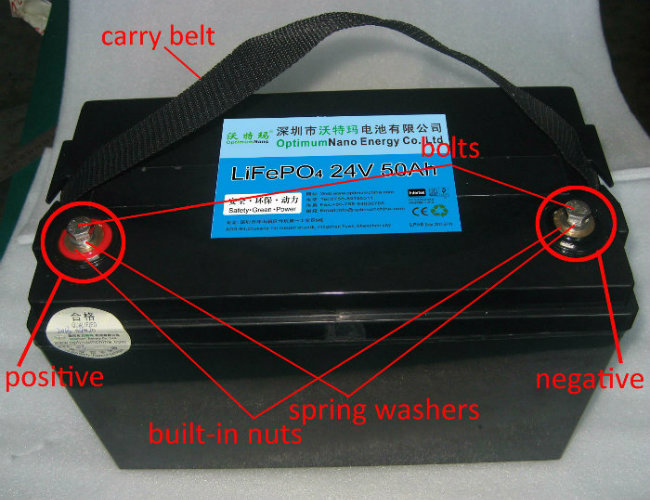 LiFePO4 Battery 24V 50ah for Solar Energy with BMS