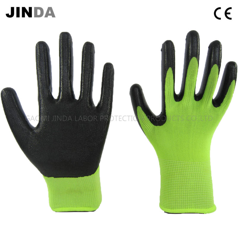 Nitrile Coated Industrial Labor Protective Safety Work Gloves (NS006)