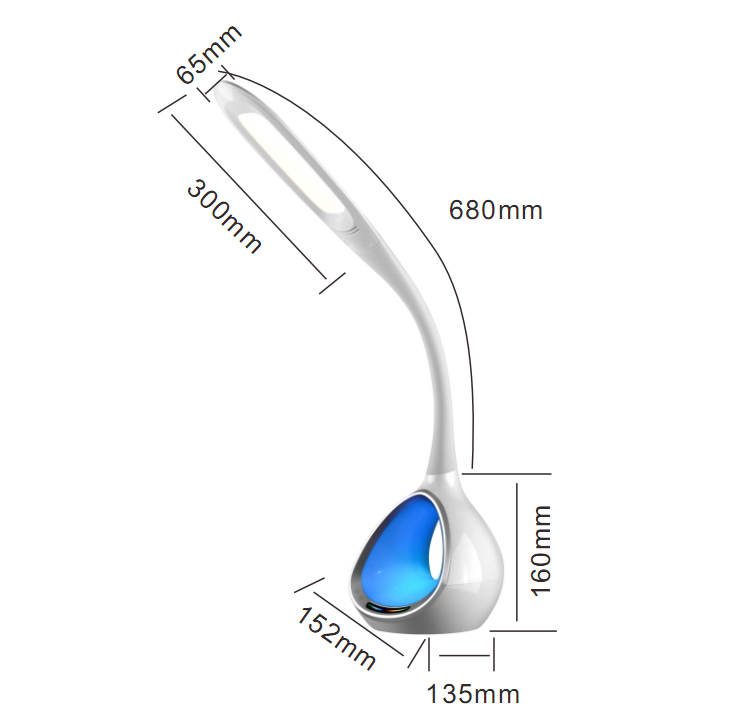 New Products Sliding to Change Color 12W Dimmable LED Table Light with Ce RoHS