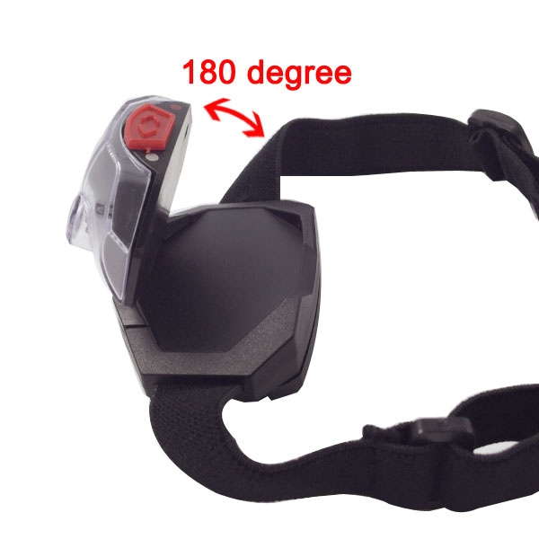 T03 1red LED + 2 LED Plastic Headlamp Traillight Camping Light Head Torch 3*AAA Battery Support Light