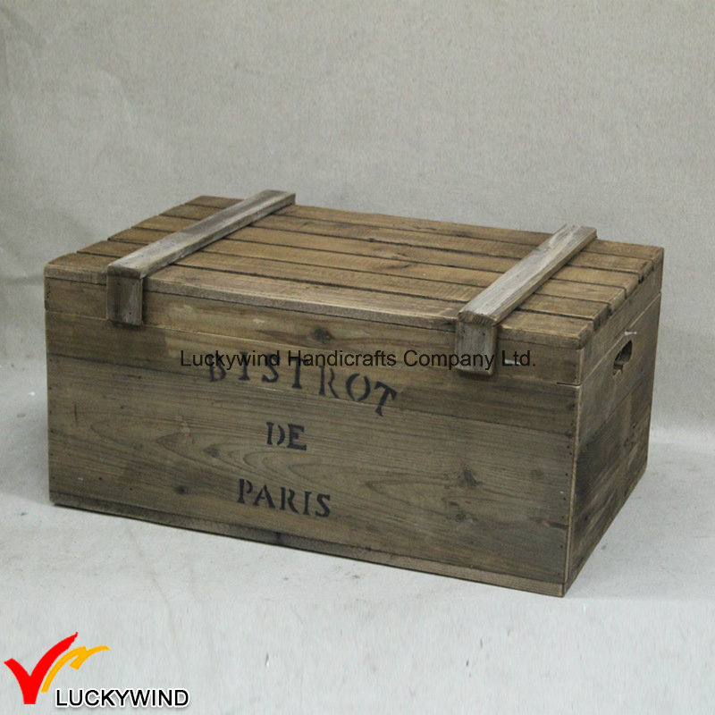 Available Vintage Chic Rustic Wooden Box with Lid