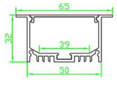 Recessed Aluminum Profile LED Ceiling Light Bar (5032-2)