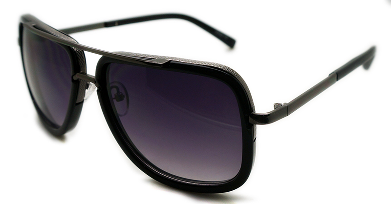 Plastic Unisex Square Sunglasses with Metal Decoration (WSP508323)