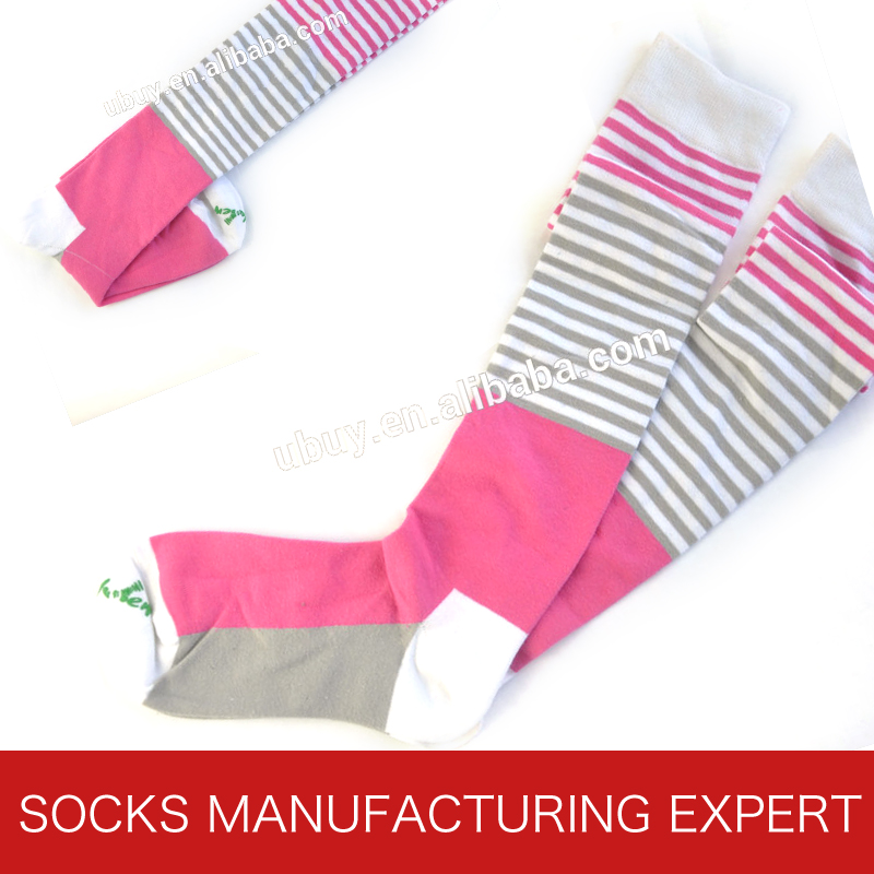 100% Cotton of Woman Coloful Tube Sock (UBM1040)