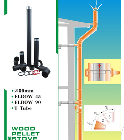 Pipe Special for Wood Pellet Stove 45elbow
