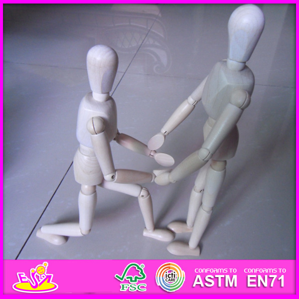 Wooden Drawing Manikin-Flexible Human Manikin, Rotatable Artist Drawing Wooden Human Body Manikin Wooden Art Manikin W06D041