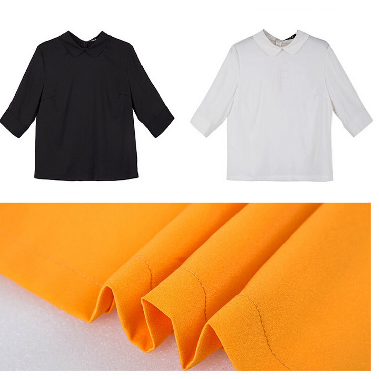 Spring&Autumn Half Sleeve Turn-Down Collar Women Shirt
