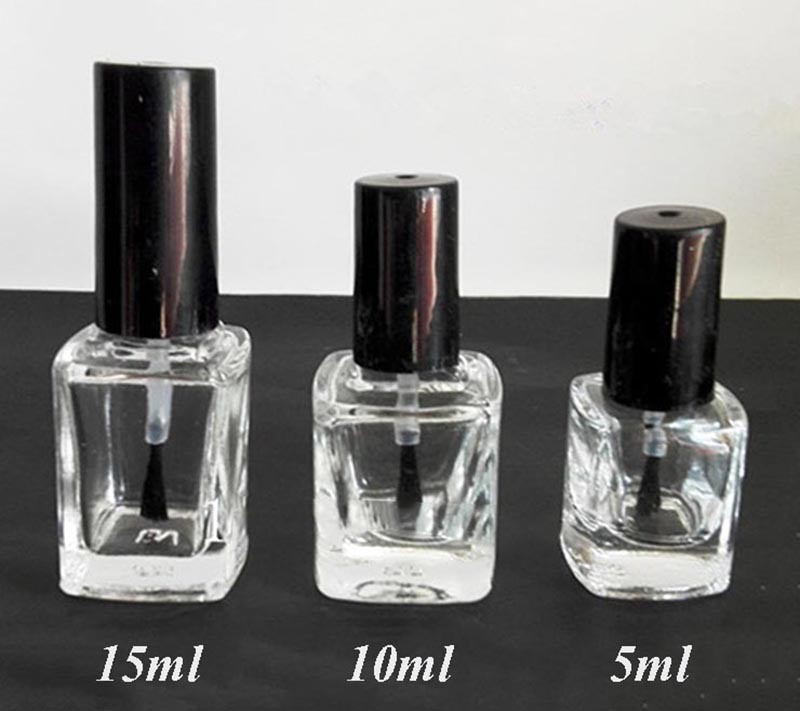 Square Cosmetic Glass Bottle, Glass Nail Polish Bottle (NBG20)