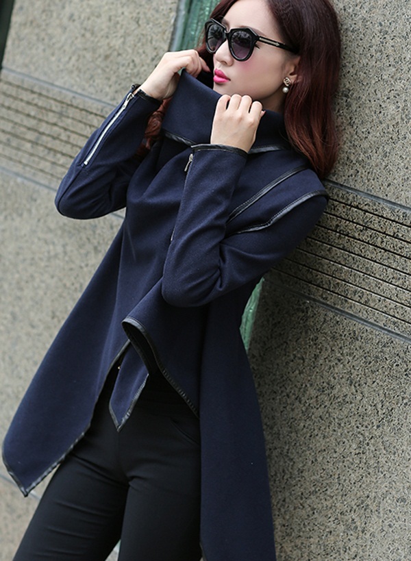 New Women Blazer Suit Cardigan Coat Irregular Collar Jacket Tops