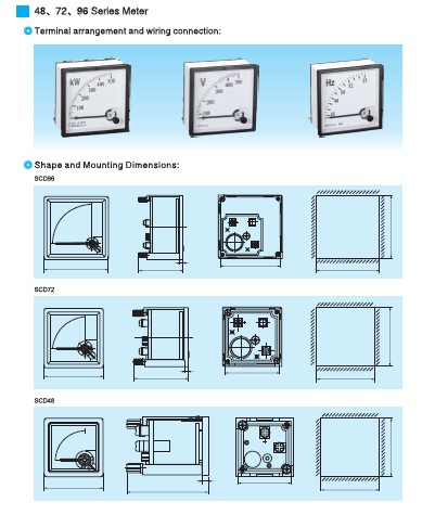 Scd48-a High Quality Mounted Analog Meter