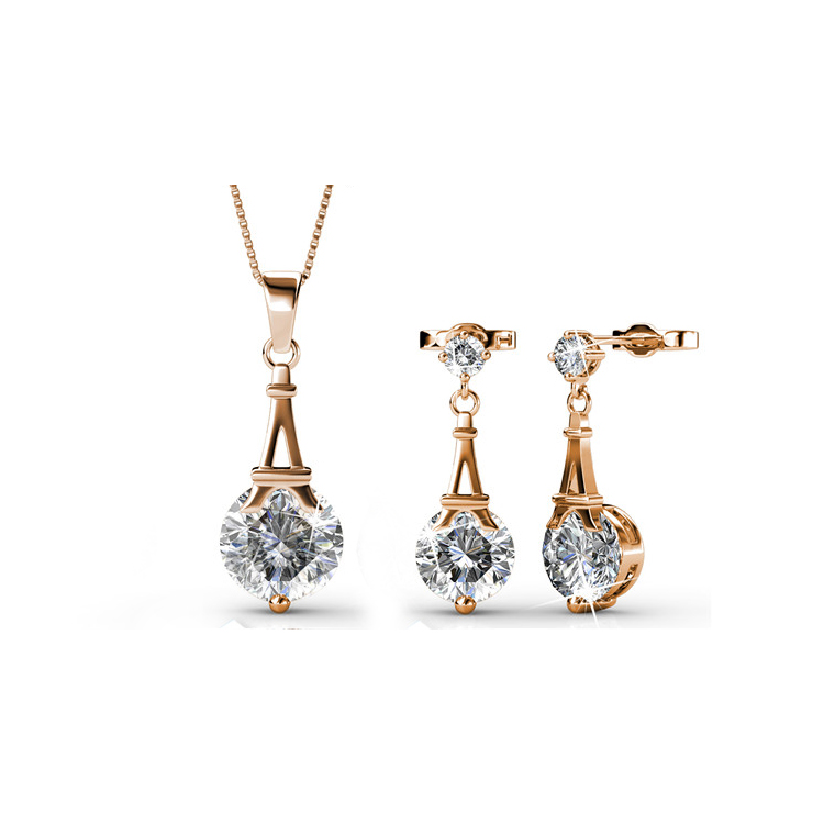 Destiny Jewellery Crystal From Swarovski Paris Set Pendant and Earrings