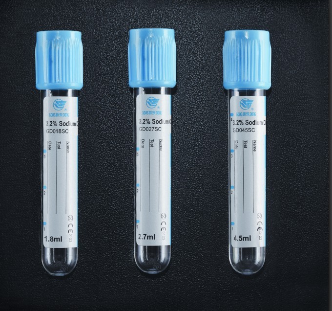 CE and FDA Cetrificated Vacuum Blood Collection Tube (Blue Cap)