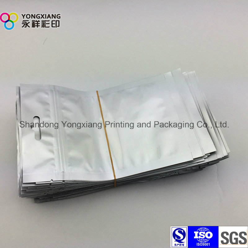 Aluminum Foil Plastic Packaging Ziplock Bag with Handle Hole
