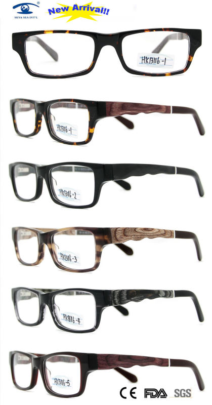 China Wholesale Acetate Optical Frame Wooden Eyewear