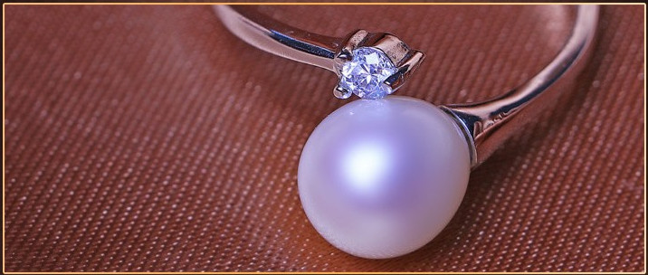 Natural Pearl Ring Korean Pearl Ring 8-9mm AAA Drop Shape Cultured Pearl Rings