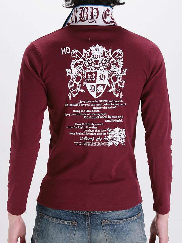 Custom Cotton Fitted Printing Wholesale Long Sleeve Men Polo T-Shirt