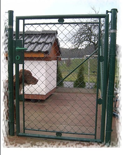 Powder Coated Chain Link Wire Mesh Fence Gate