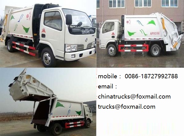 Dongfeng 4000L 4X2 LHD Hot Sale Compactor Garbage Truck