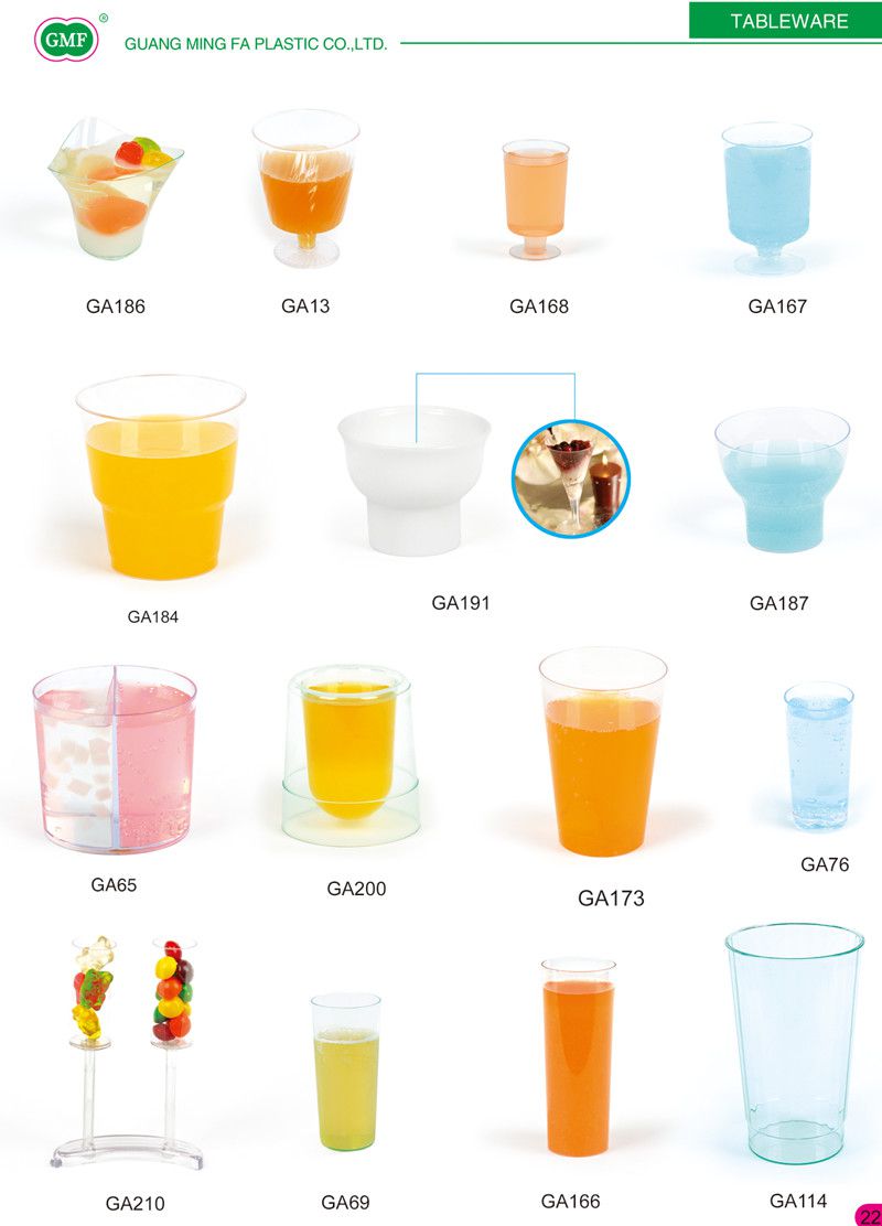 Plastic Cup Triangle Clear Plastic Bijoux Cup Tableware