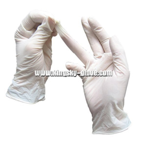 Latex Exam Powder Free Disposable Work Gloves with Mill Finish