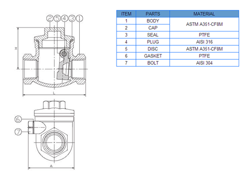 China Factory 200wog Casting Swing Check Valve of DIN 2999