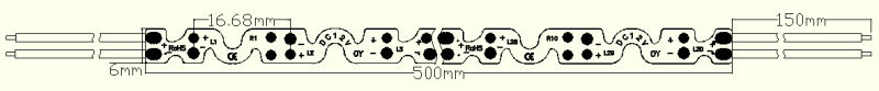 SMD2835 6mm PCB DC12V Warm White Bendable LED Flex Strip