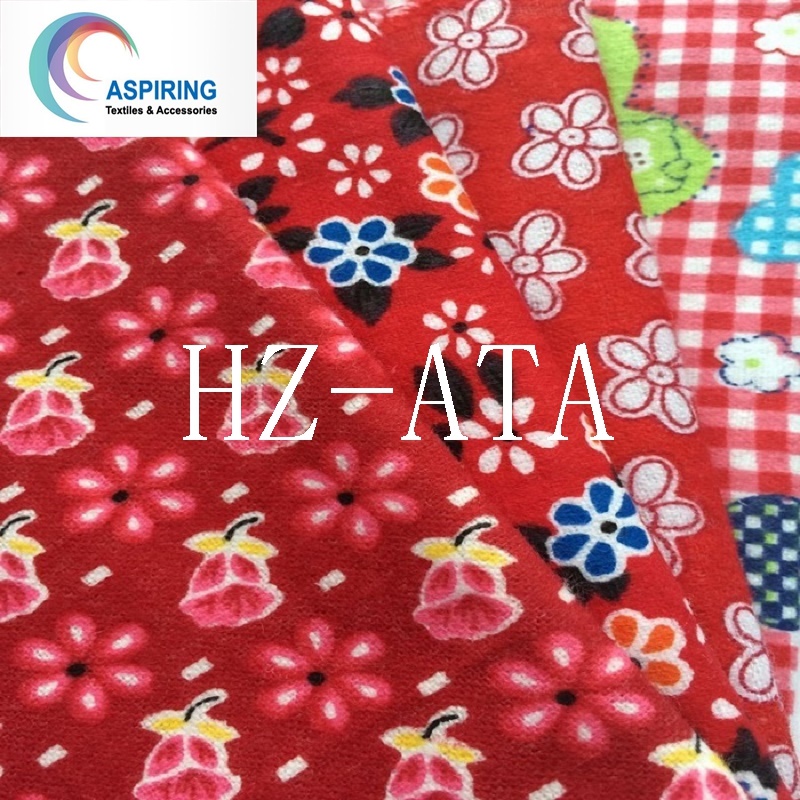 CVC 80/20 20X10 40X42 Printed Flannel Fabric