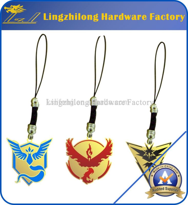 Pokemon Go Red Blue Yellow Team mobile Phone Pendant