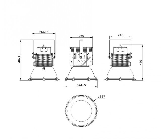 200W Warehouse LED Industrial Light Warehouse Highbay Lighting Fixtures