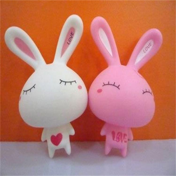 PVC Vinyl White Rabbit Baby Toy