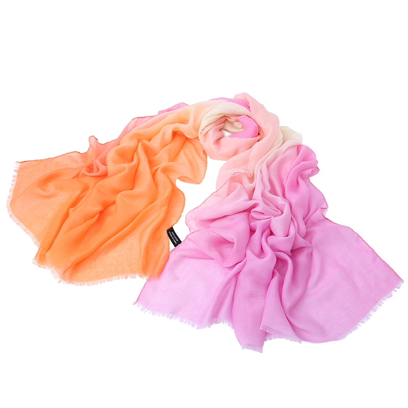 Lady Fashion Polyester Large Gradient Scarf