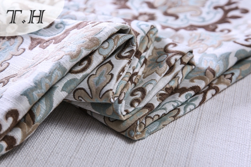 100% Polyester Floral Jacquard Sofa Cover Material