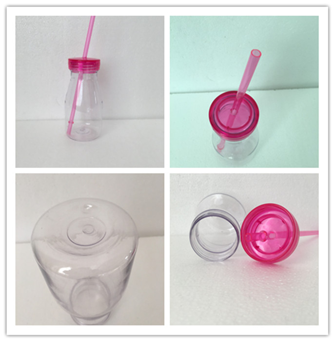 16oz Glitter Acrylic Tumbler with Lid and Straw