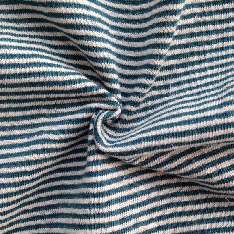 Hemp/Cotton Yarn Dyed Stripe Jersey (QF14-1462)
