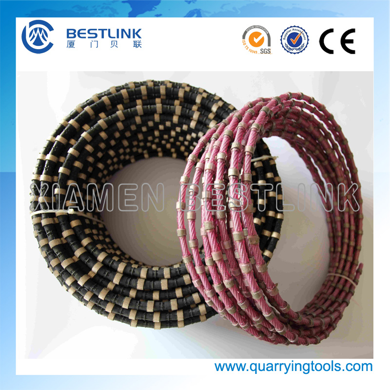 11.5mm 40 Beads Rubberized Granite Diamond Wire Saw