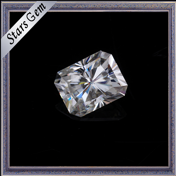 Clear White Rectangle Princess Diamond Cut Moissanite for Jewelry