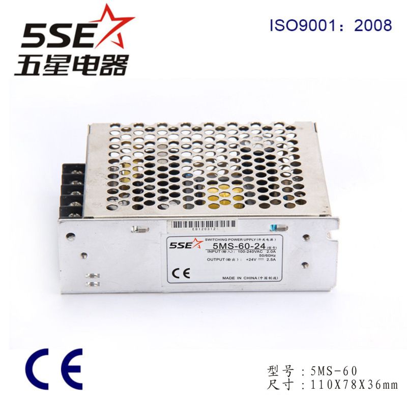 Ms-60 Series LED Mini Size DIN AC DC Switching Power Supply with Ce