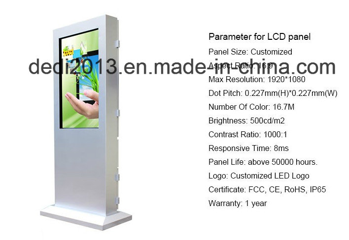 Street Bus Stop Waterproof Advertising Kiosk Machine Digital Advertising