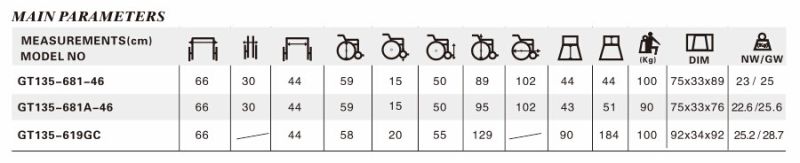 2016 Hot Sale Portable Commode Wheelchair