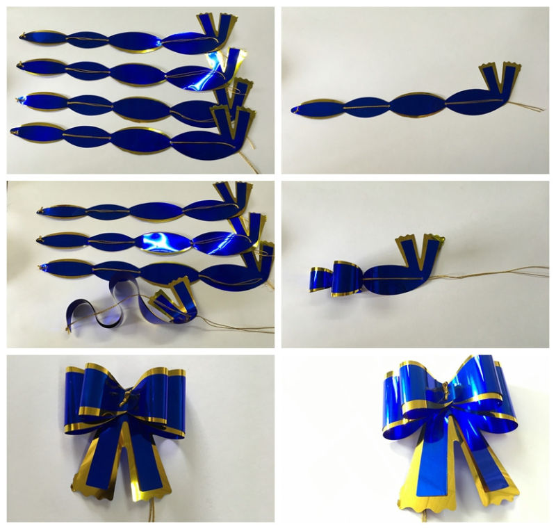 Small Organza PP Poly Ribbon Butterfly Bow for Gift Packaging