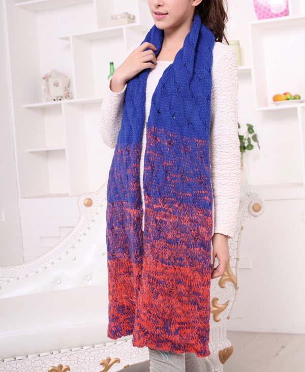 Fashion New Design Winter Warm Knitted Scarf for Ladies