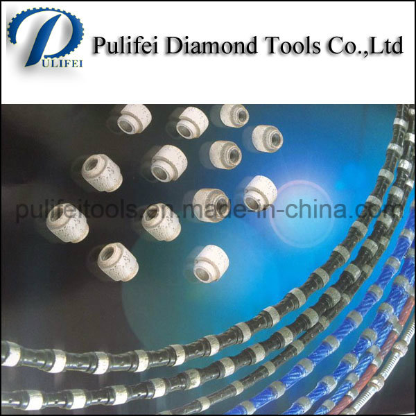 Electroplated Brazed Sintered Diamond Wire Beads for Cutting Rope