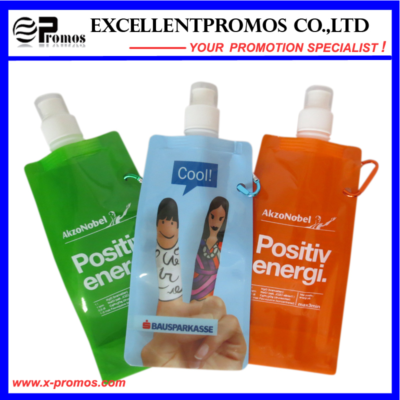 480ml or 16oz Portable Foldable Plastic Water Bottle (EP-B7154)